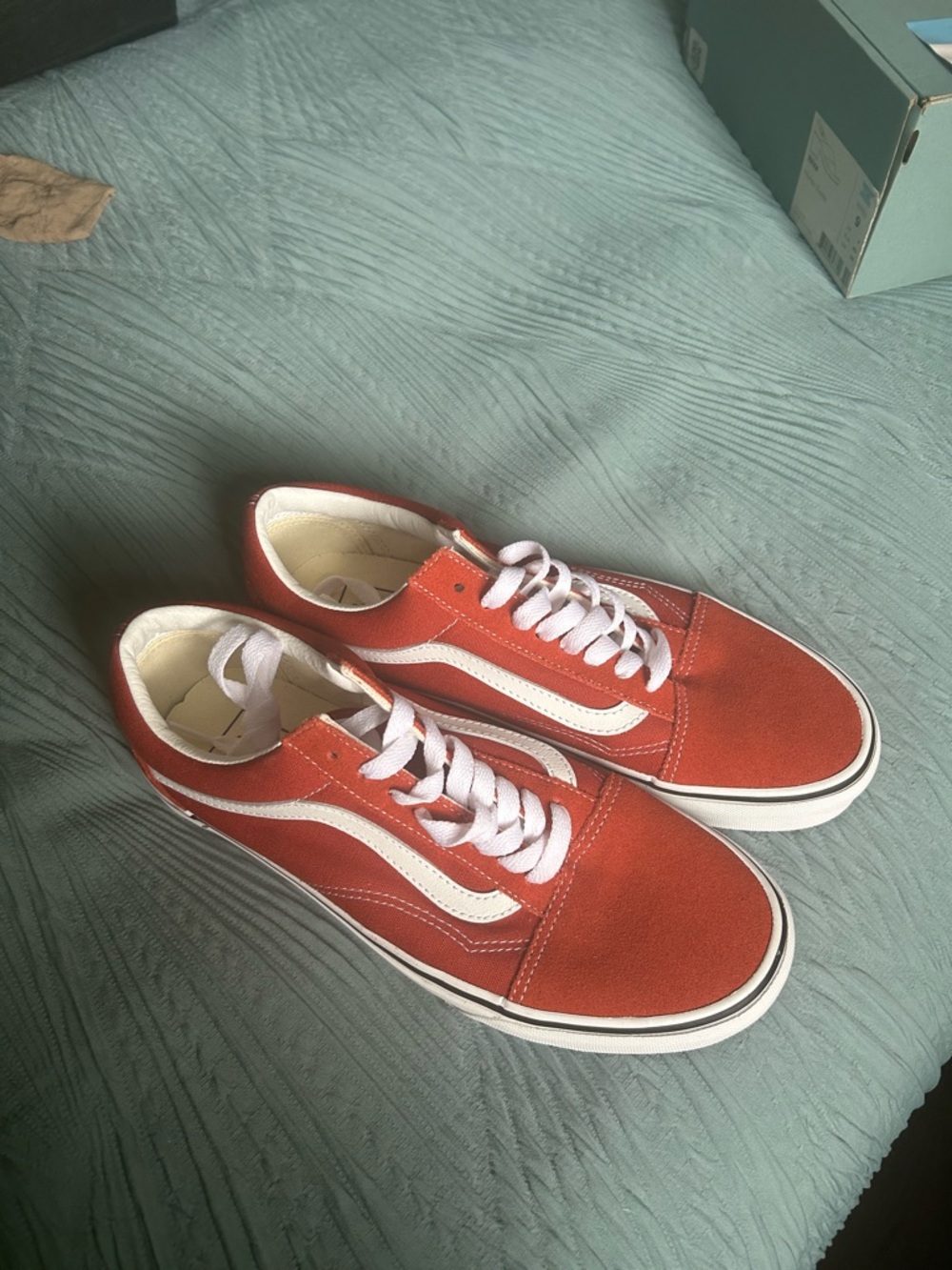 Vans Old Skool Men's Sneakers in Orange with White Stripe